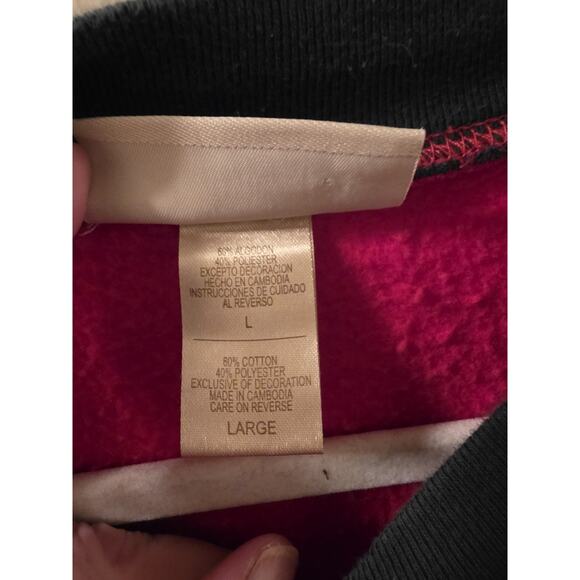 Vtg Embroidered Cardinal Crewneck Sweatshirt Double Collar Christmas Holiday L - Picture 5 of 8